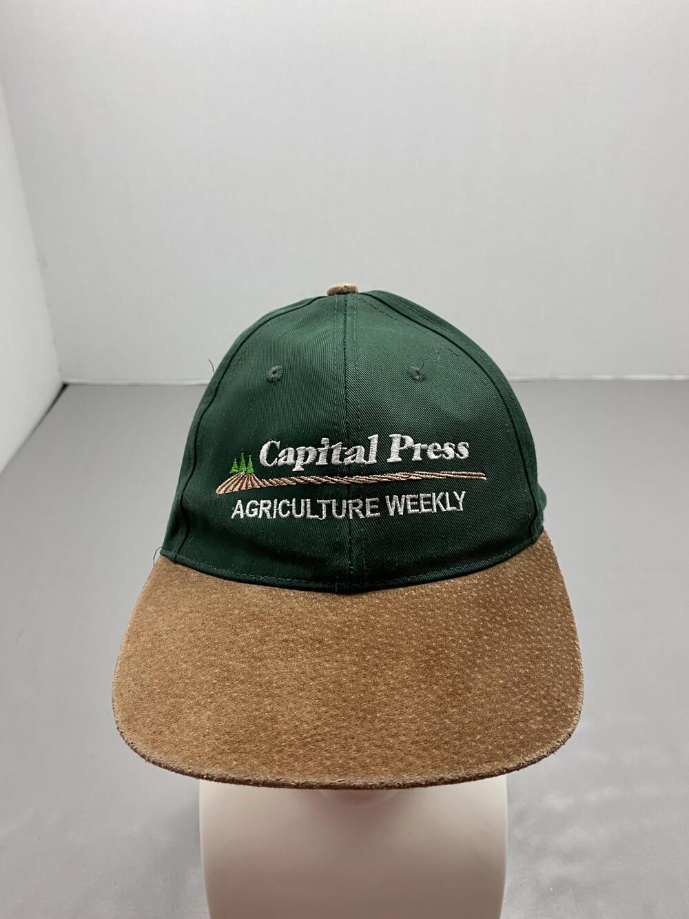 Capital Press Hat Cap Strap Back One Size Green Baseball Cap Adjustable Mens